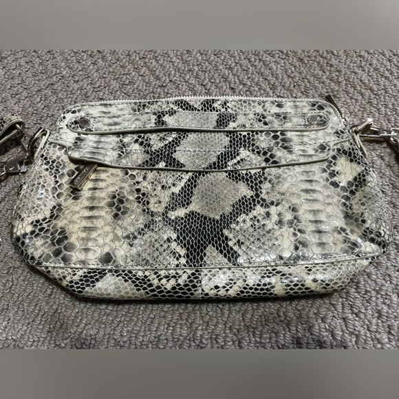 Danier | Genuine Leather Snakeskin Crossbody Bag - Picture 9 of 12